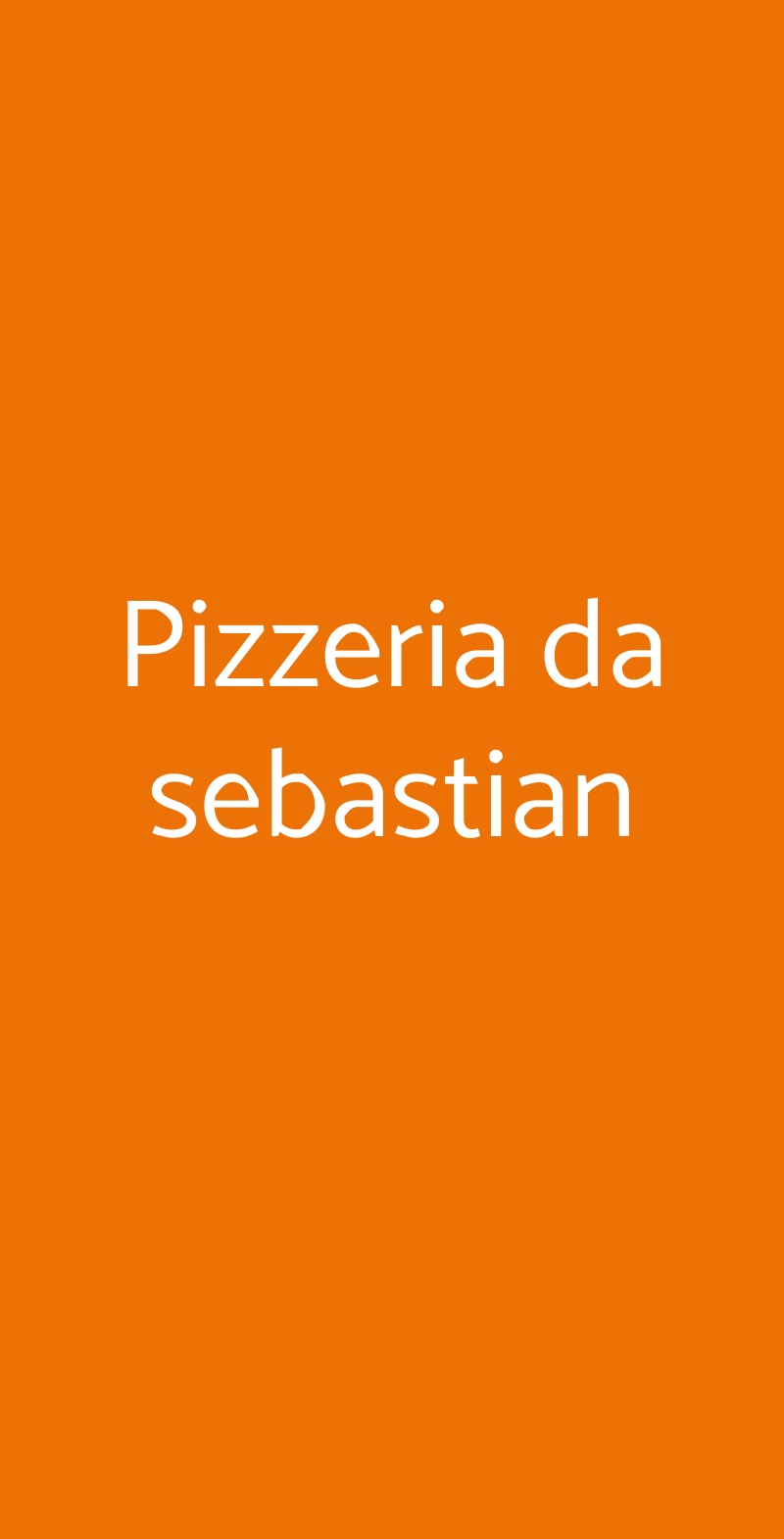 Pizzeria da sebastian Biassono menù 1 pagina