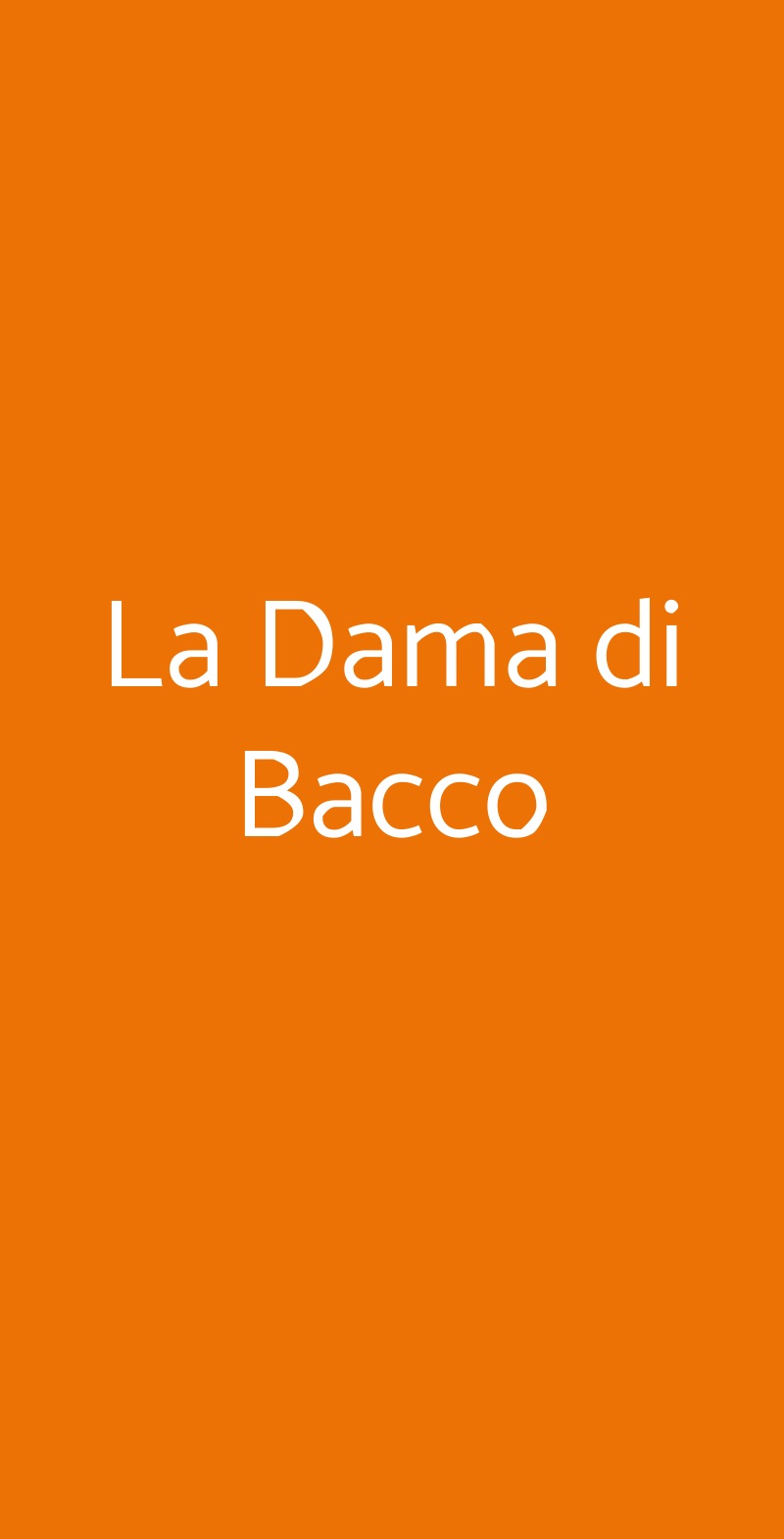 La Dama di Bacco Carate Brianza menù 1 pagina