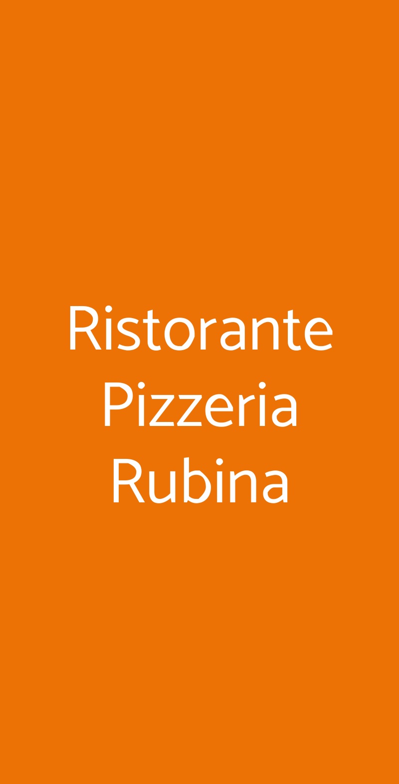 Ristorante Pizzeria Rubina Concorezzo menù 1 pagina
