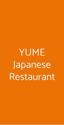 Yume Japanese Restaurant, Lissone