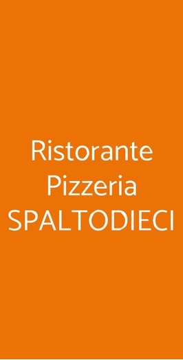Ristorante Pizzeria Spaltodieci, Monza