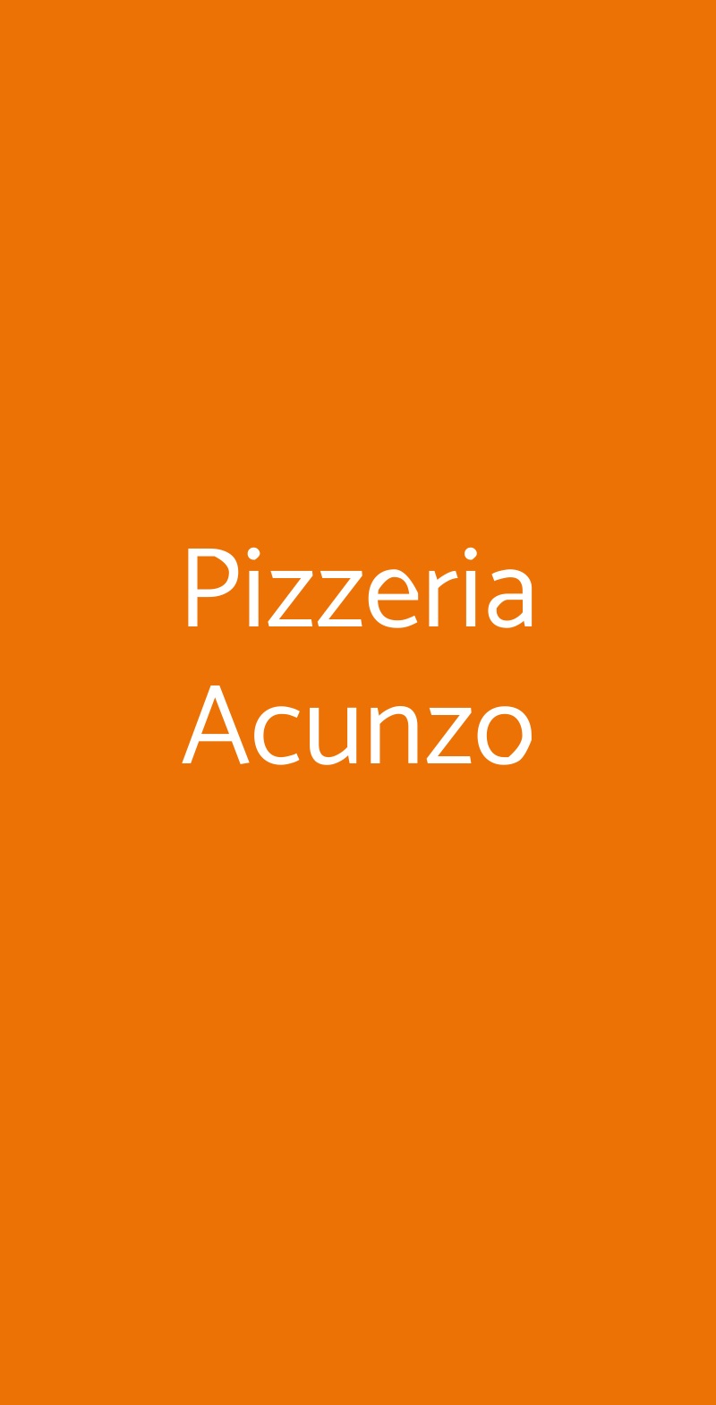 Pizzeria Acunzo Napoli menù 1 pagina