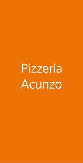 Pizzeria Acunzo, Napoli