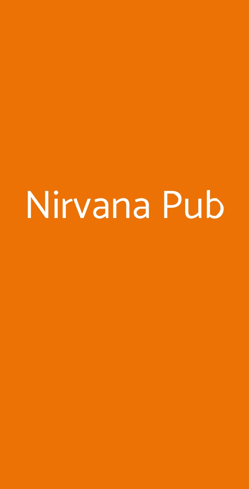 Nirvana Pub Monza menù 1 pagina