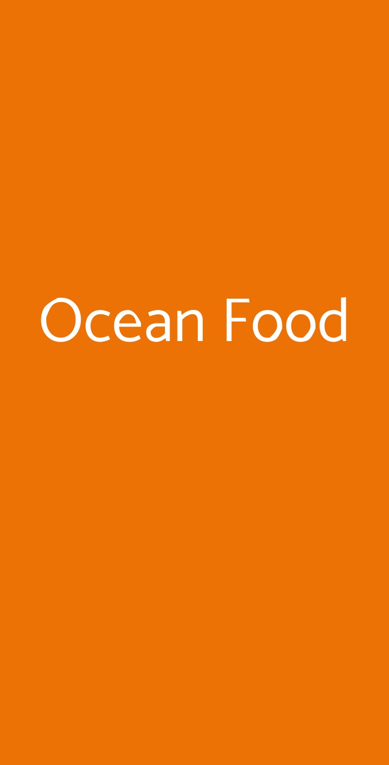 Ocean Food Monza menù 1 pagina