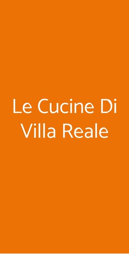 Le Cucine Di Villa Reale, Monza