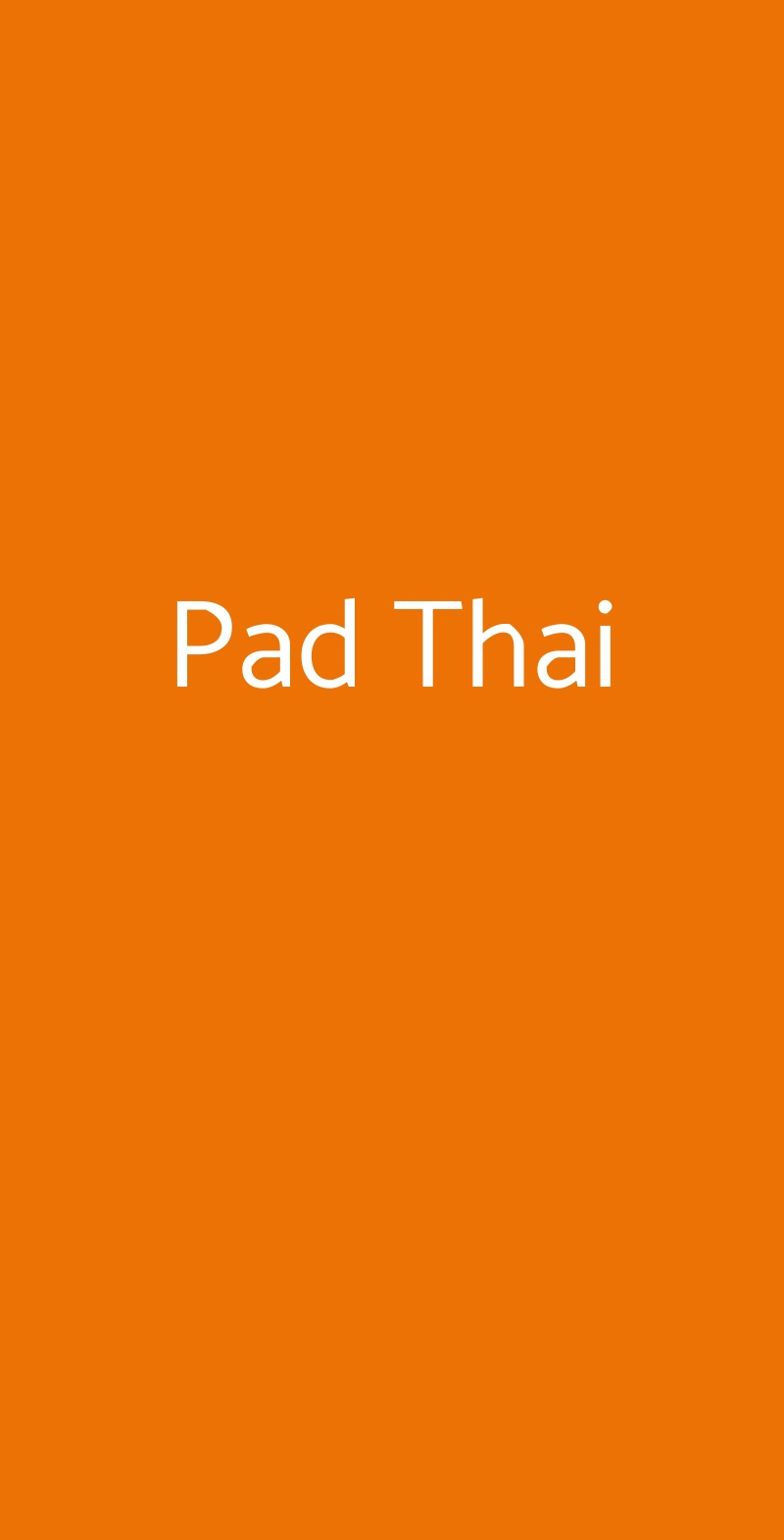 Pad Thai Napoli menù 1 pagina