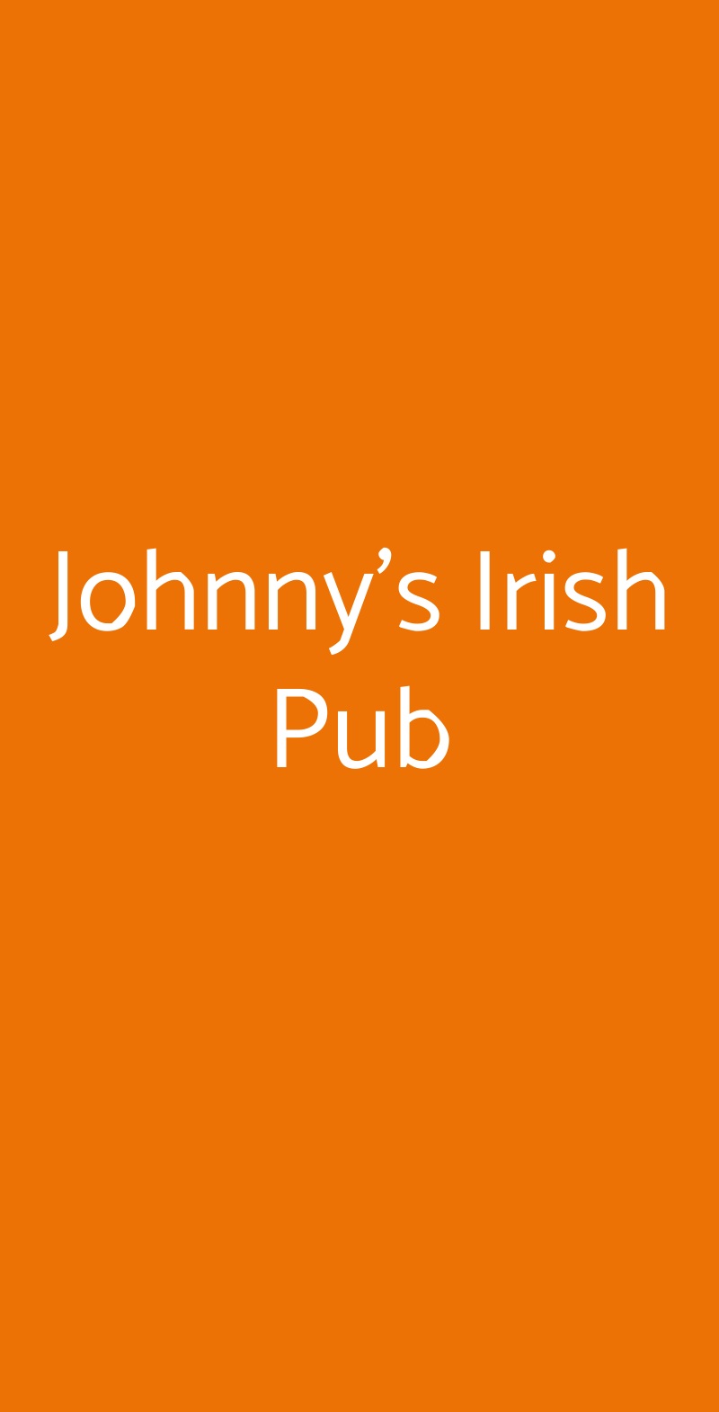 Johnny's Irish Pub Napoli menù 1 pagina