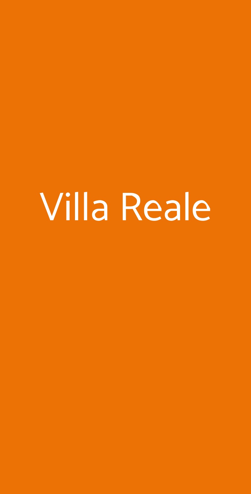 Villa Reale Monza menù 1 pagina