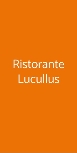 Ristorante Lucullus, Pompei