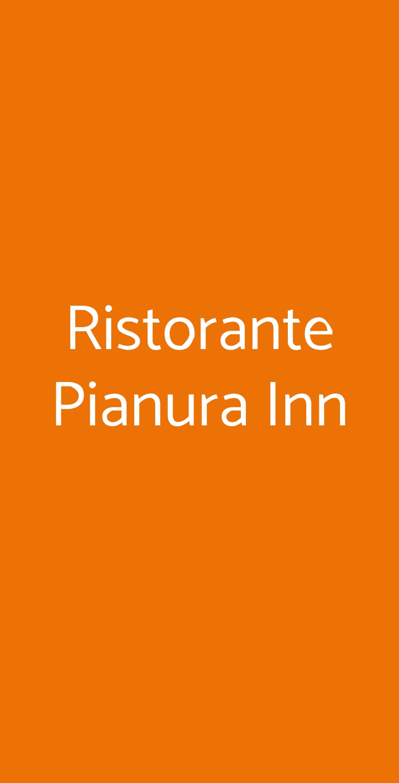Ristorante Pianura Inn Busnago menù 1 pagina