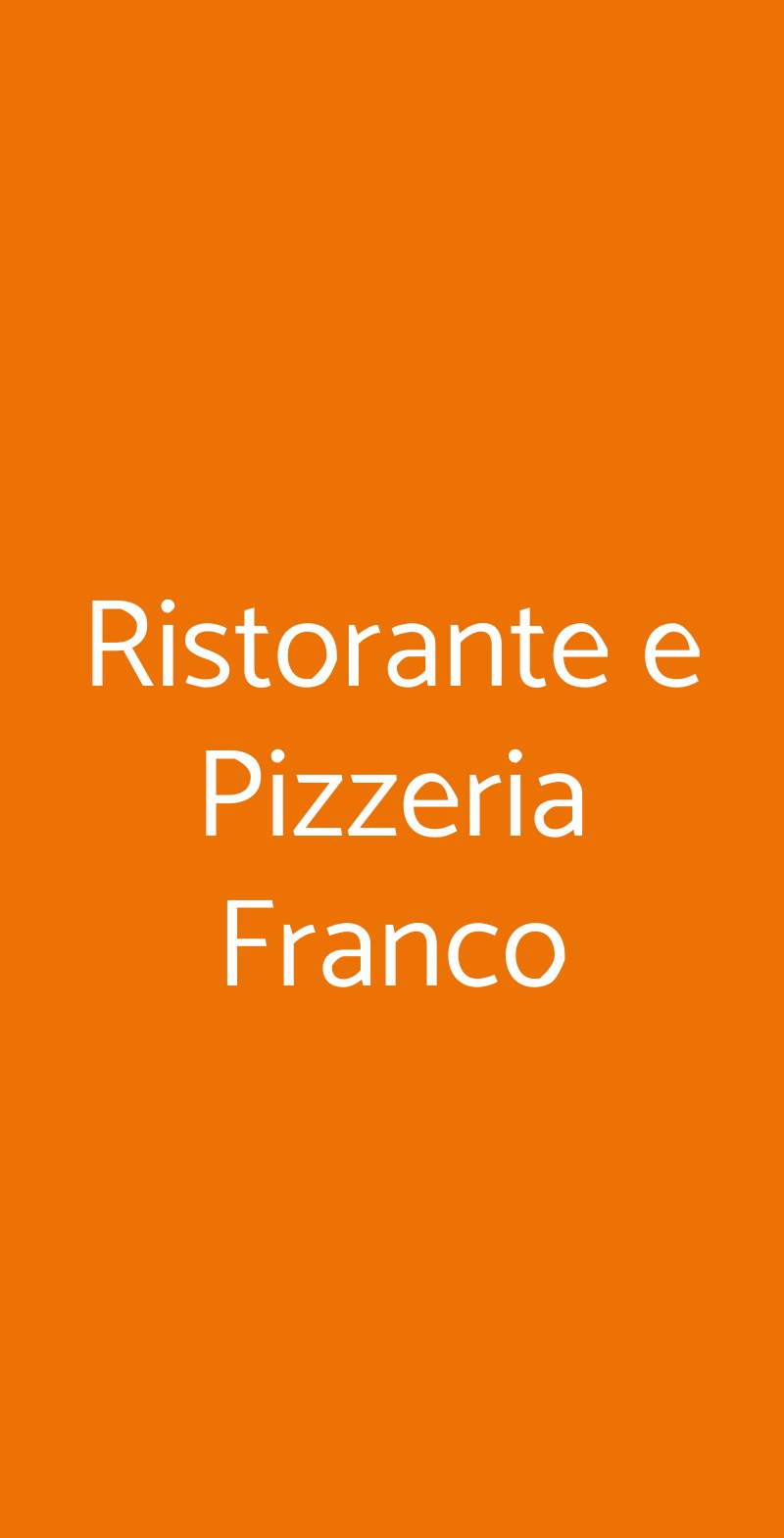 Ristorante e Pizzeria Franco Torre del Greco menù 1 pagina