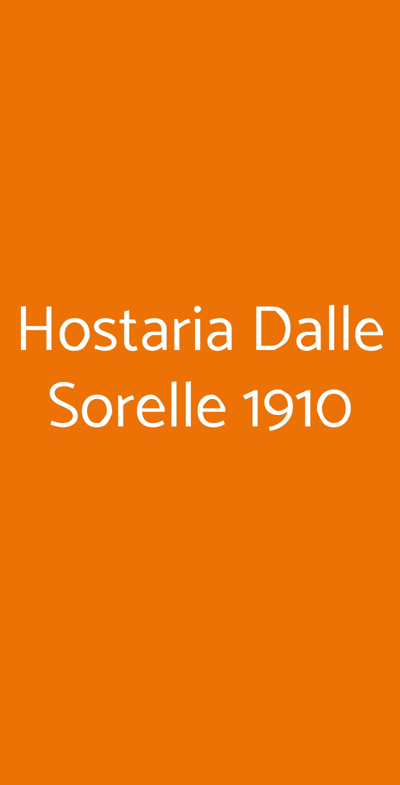 Hostaria Dalle Sorelle 1910 Napoli menù 1 pagina