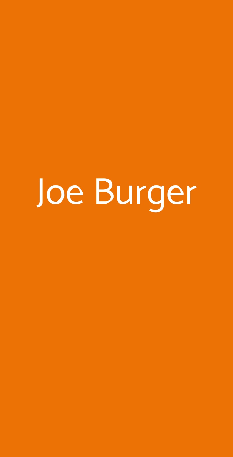 Joe Burger Acerra menù 1 pagina