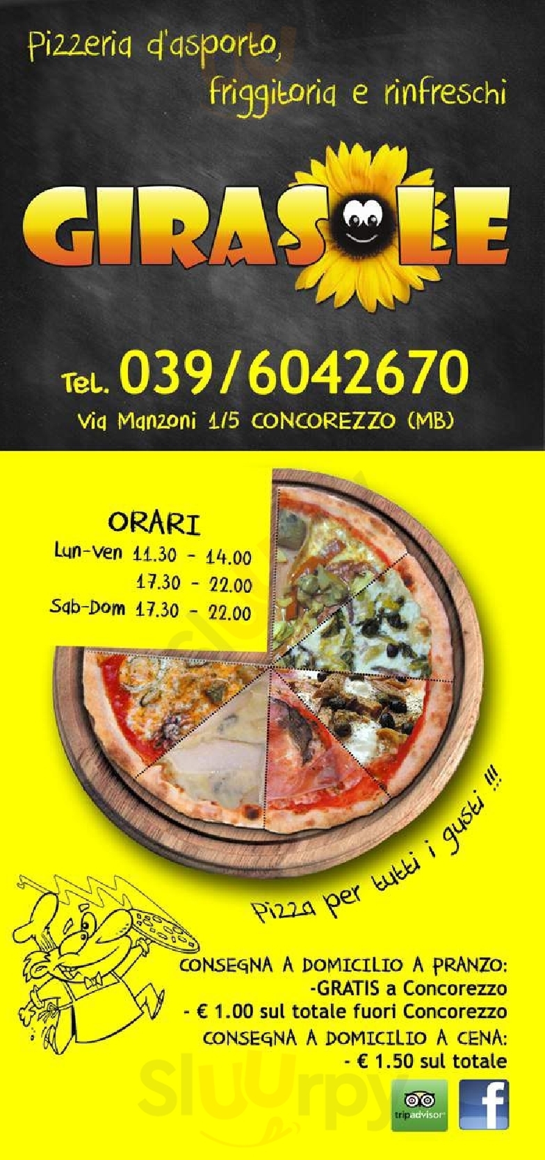 Pizzeria Girasole Concorezzo menù 1 pagina