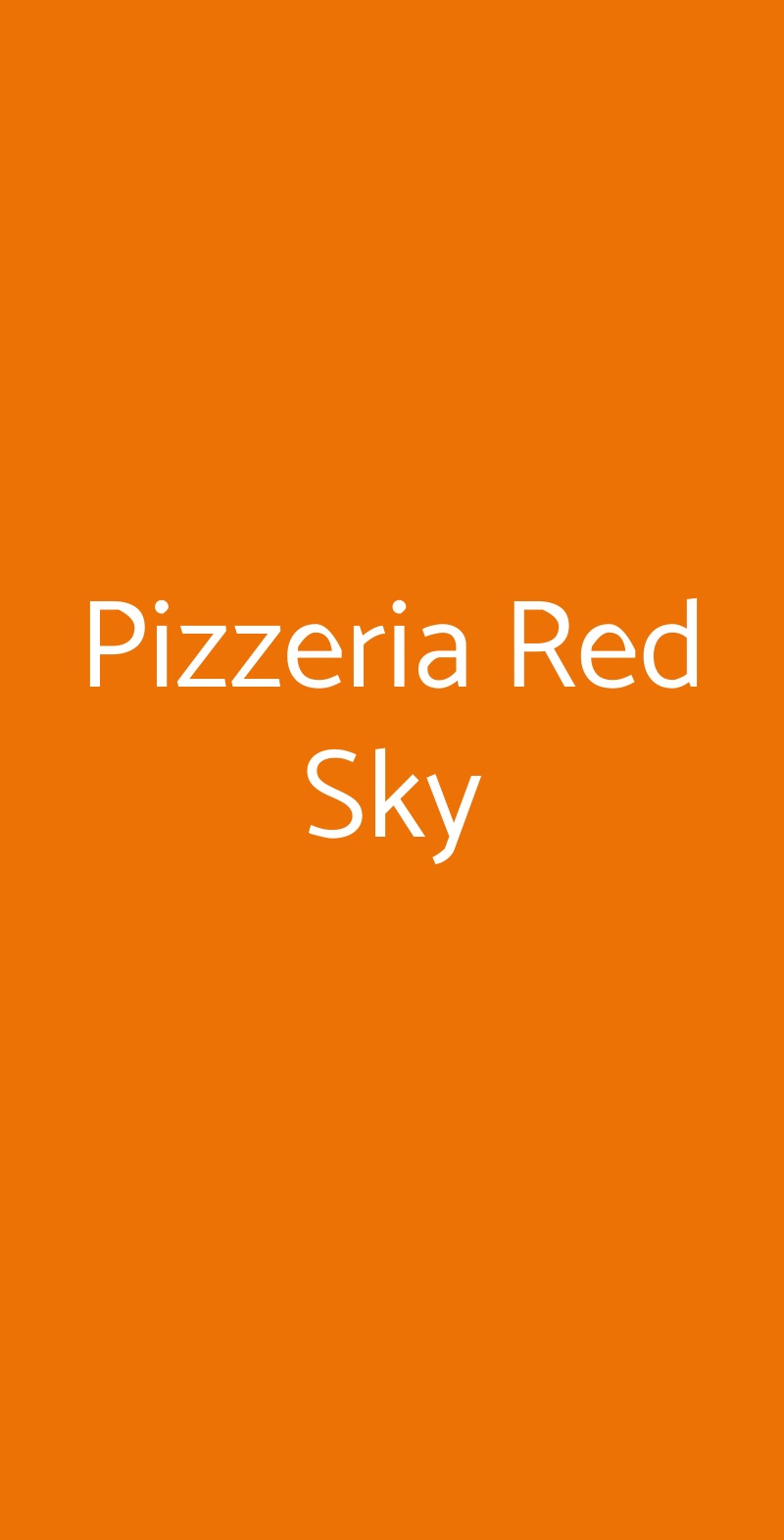 Pizzeria Red Sky Varedo menù 1 pagina
