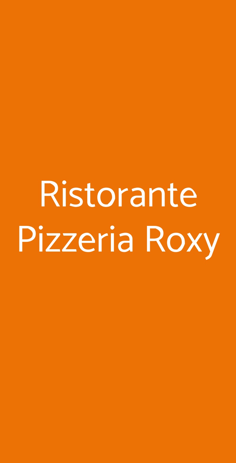 Ristorante Pizzeria Roxy Arcore menù 1 pagina