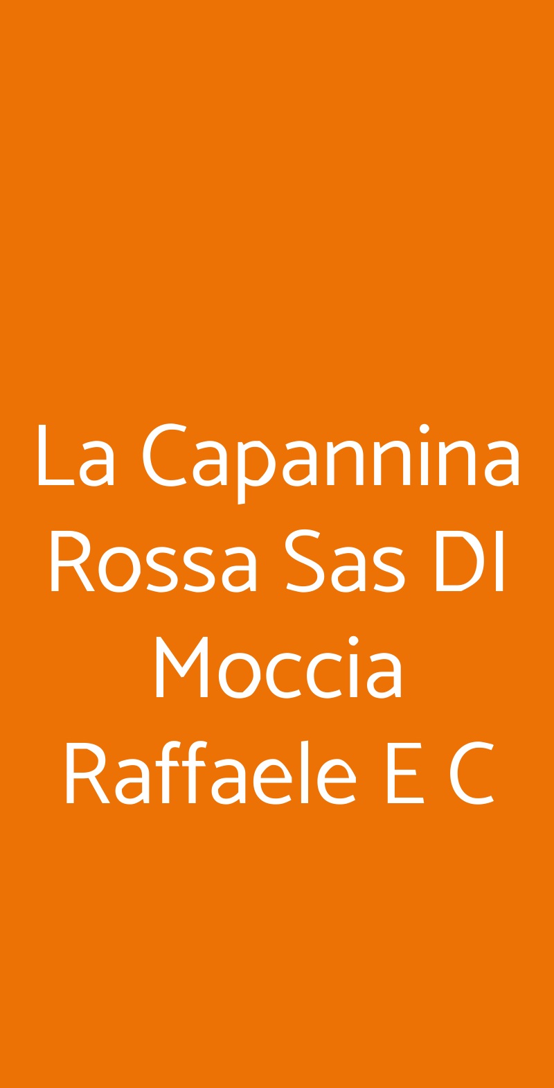 La Capannina Rossa Sas DI Moccia Raffaele E C Napoli menù 1 pagina