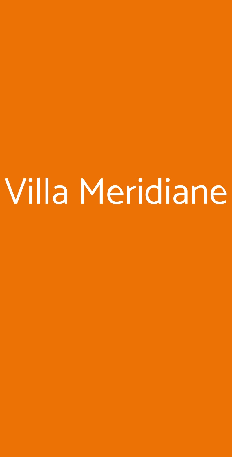 Villa Meridiane Napoli menù 1 pagina