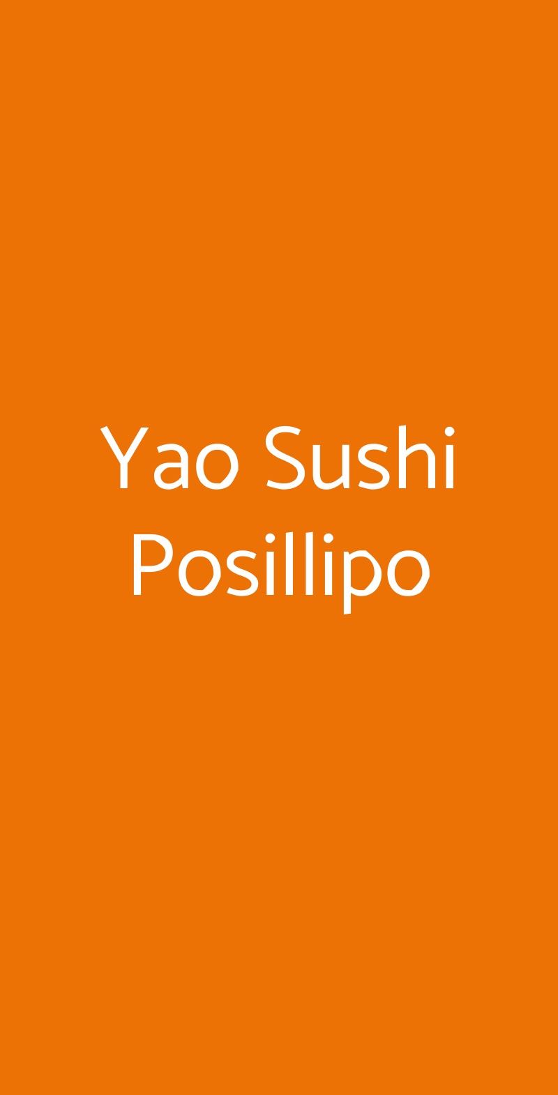 Yao Sushi Posillipo Napoli menù 1 pagina