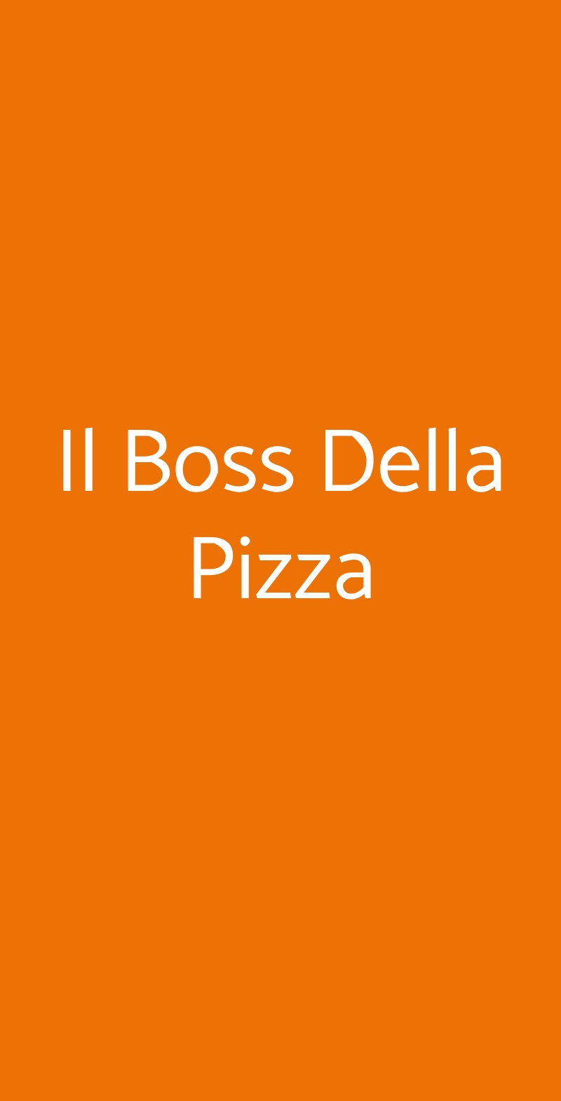 Il Boss Della Pizza Monza menù 1 pagina