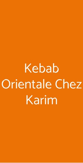 Kebab Orientale Chez Karim, Pozzuoli