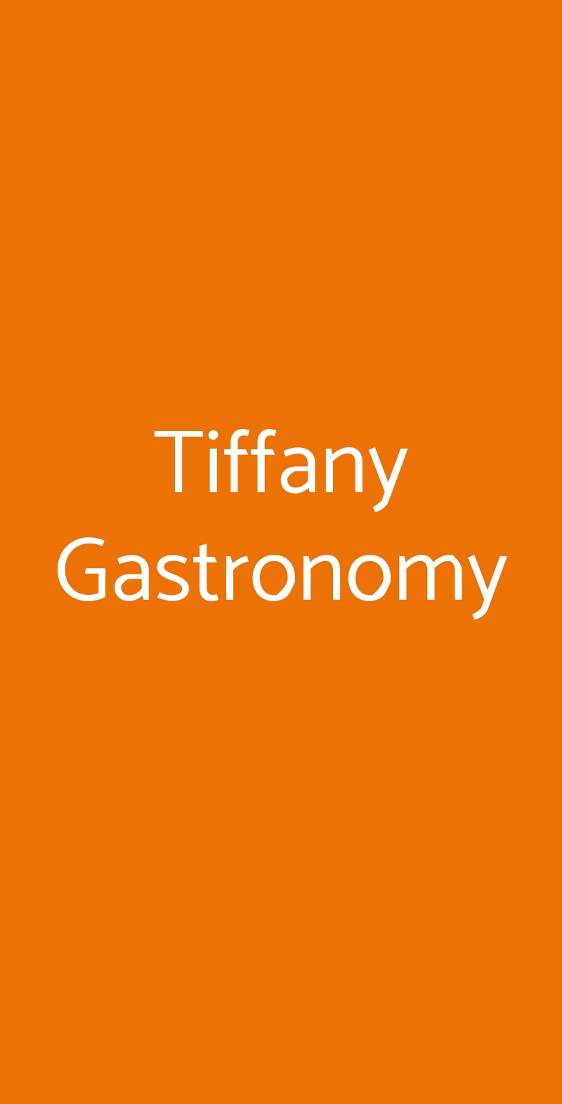 Tiffany Gastronomy Cicciano menù 1 pagina