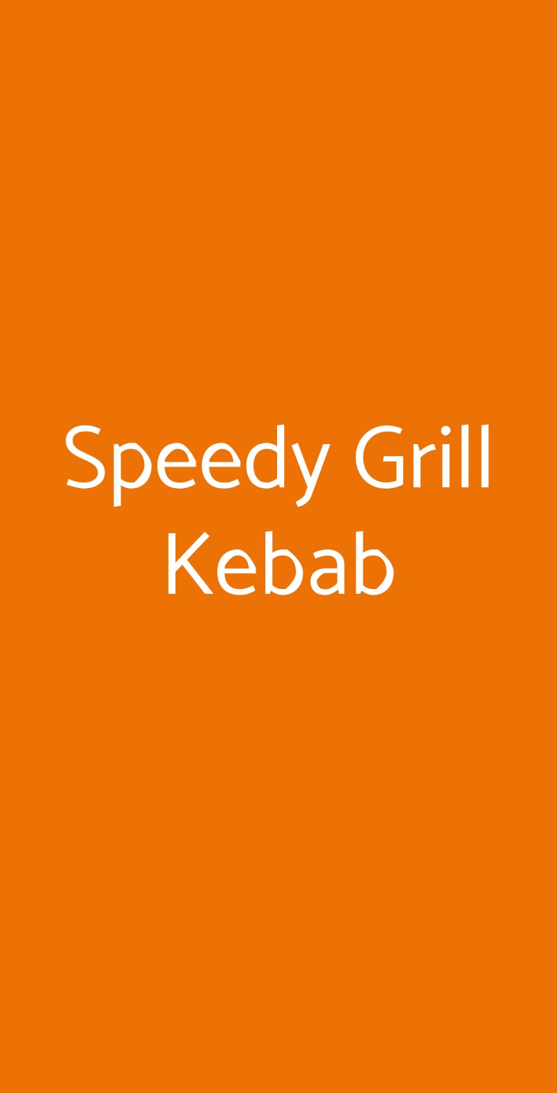 Speedy Grill Kebab Casoria menù 1 pagina