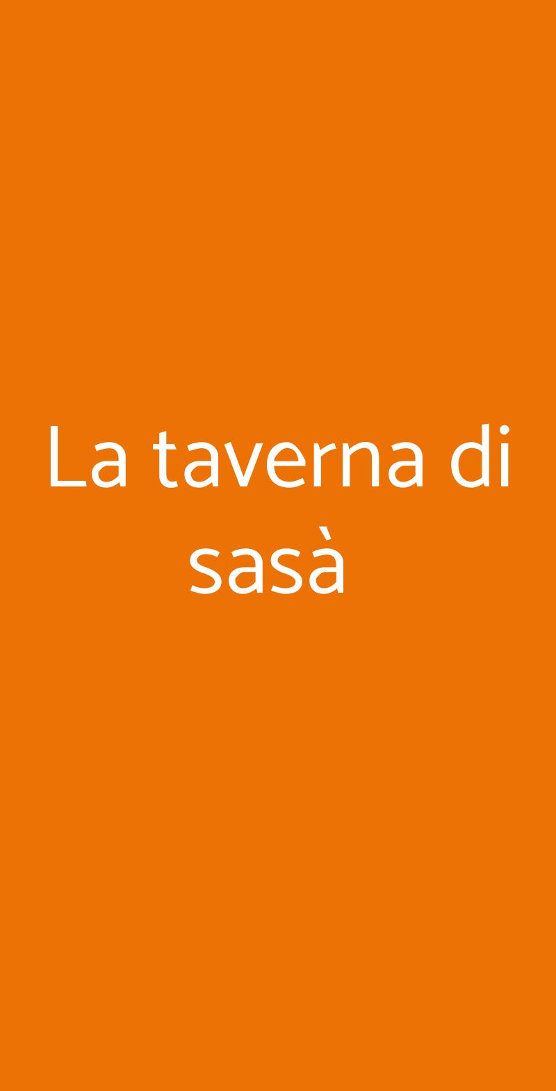La taverna di sasà  Napoli menù 1 pagina