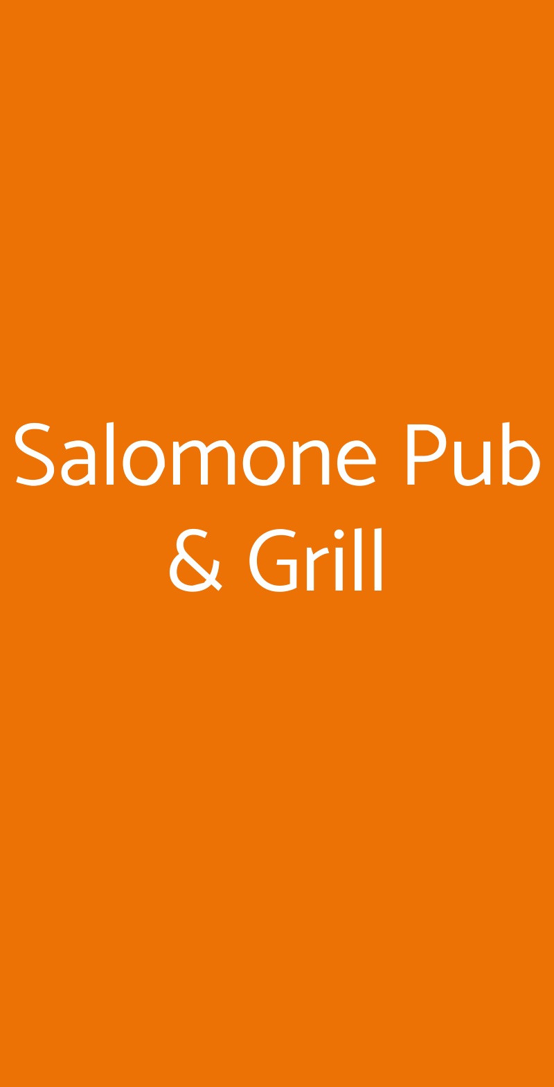 Salomone Pub & Grill Napoli menù 1 pagina