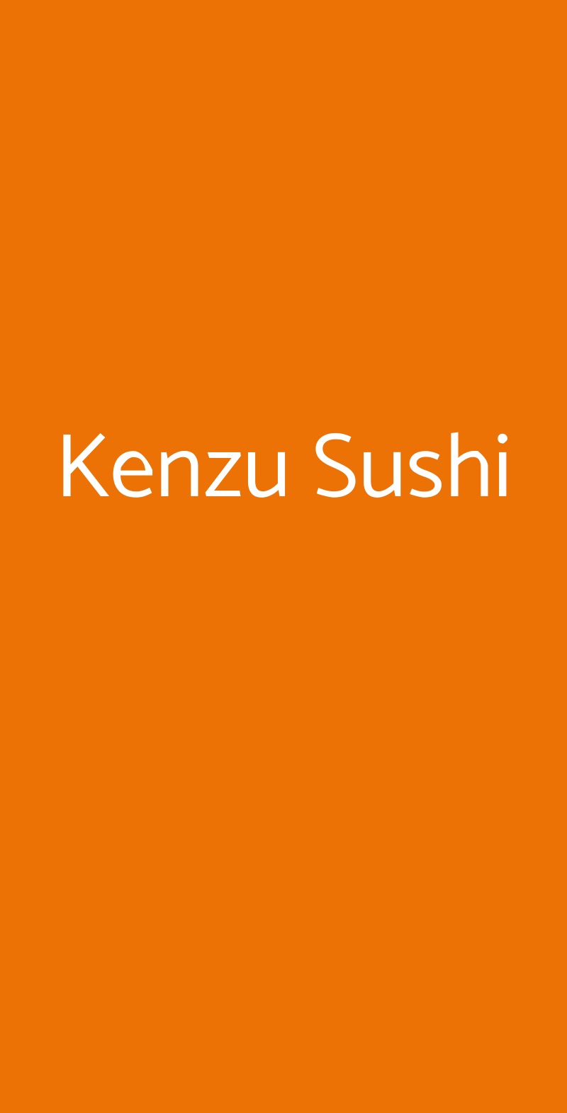 Kenzu Sushi Monza menù 1 pagina