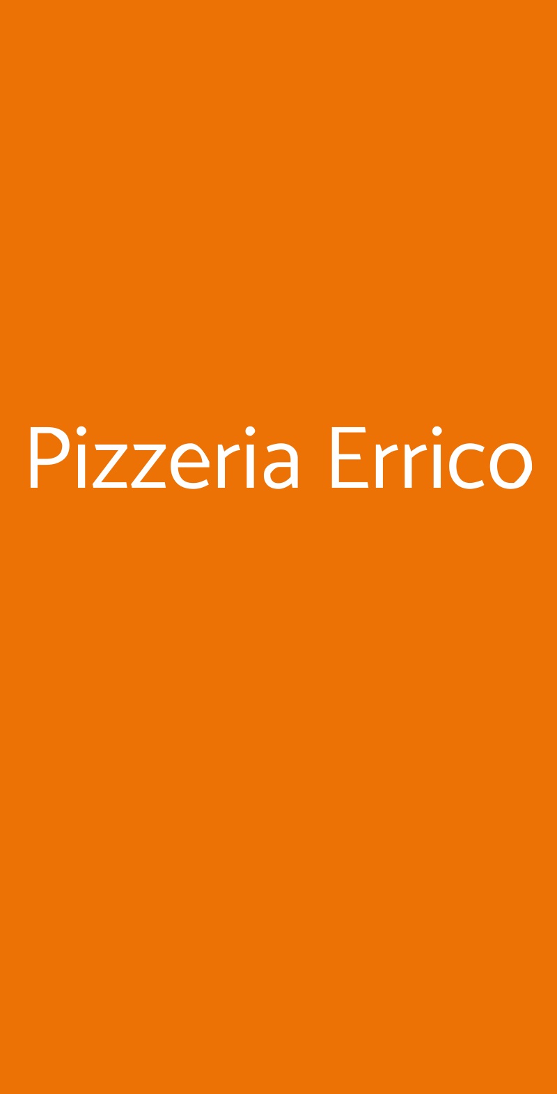 Pizzeria Errico Napoli menù 1 pagina