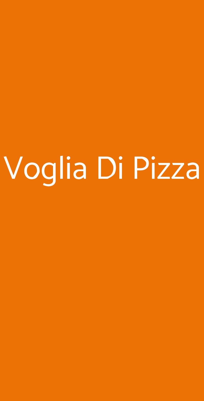 Voglia Di Pizza Monza menù 1 pagina