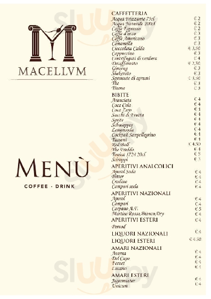 Macellum Bar - Lounge Bar Pozzuoli Pozzuoli menù 1 pagina