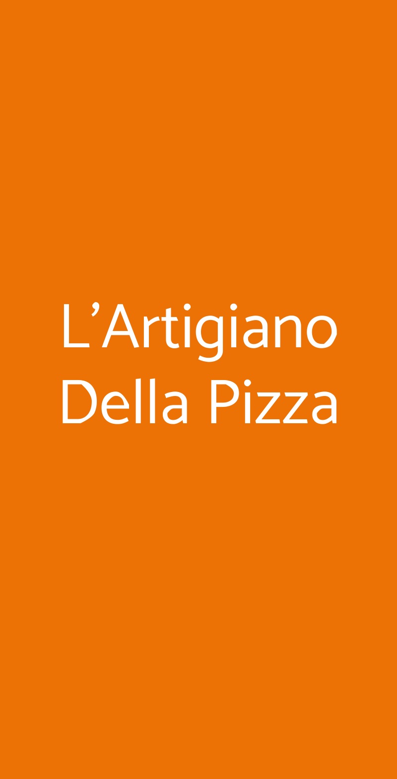 L'Artigiano Della Pizza Limbiate menù 1 pagina