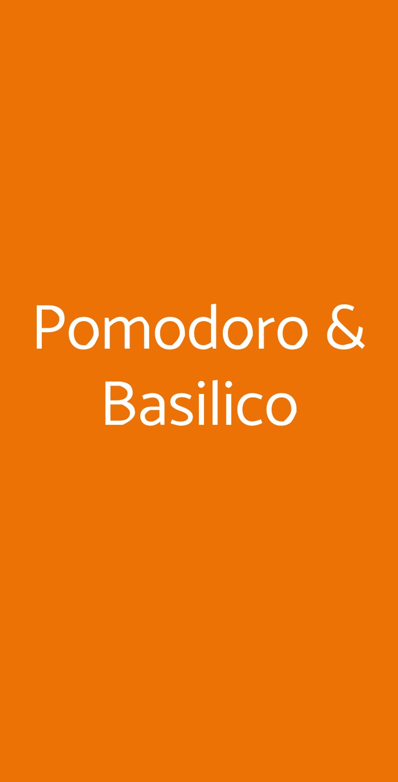 Pomodoro & Basilico Vimercate menù 1 pagina
