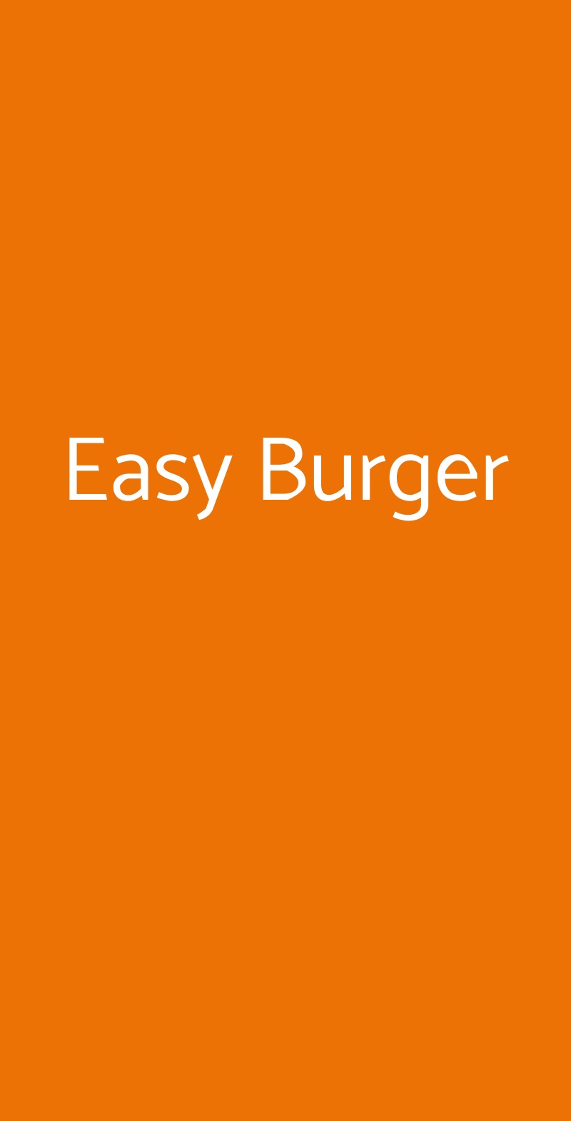 Easy Burger Napoli menù 1 pagina