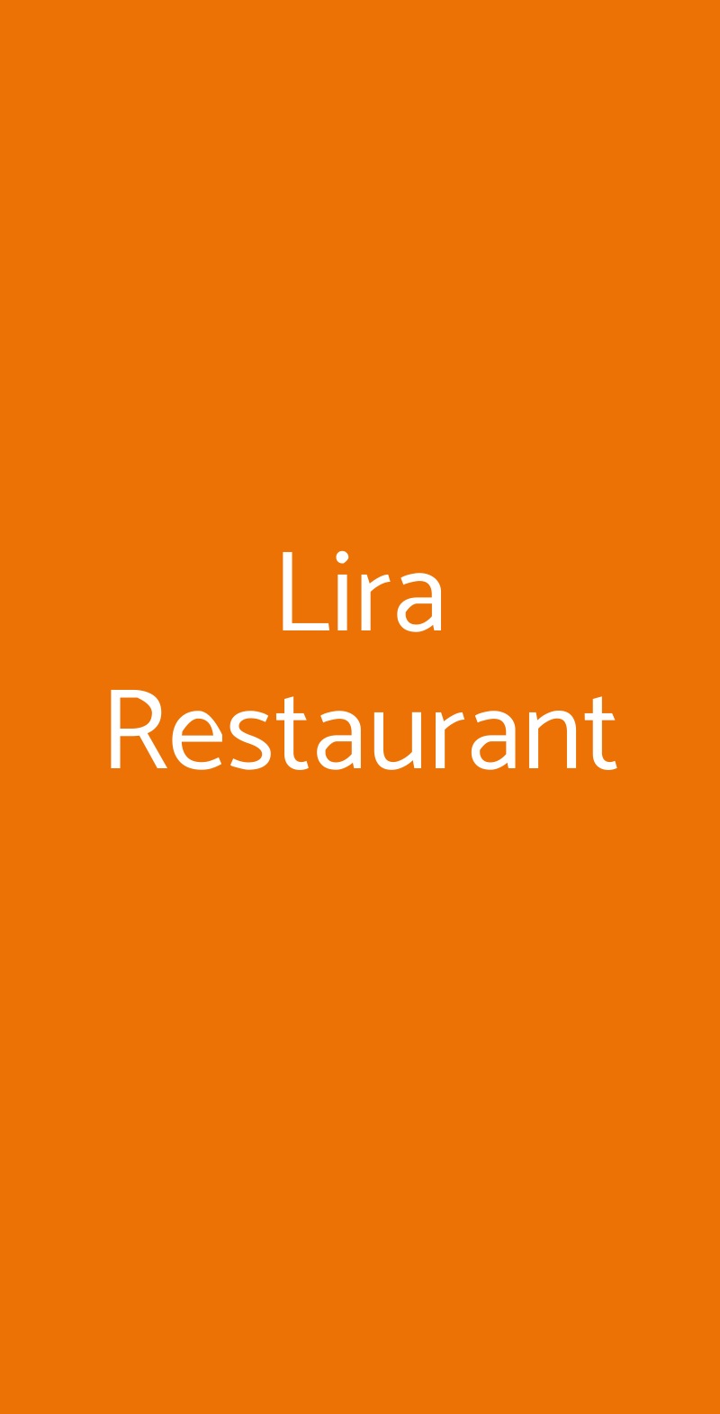 Lira Restaurant Pompei menù 1 pagina