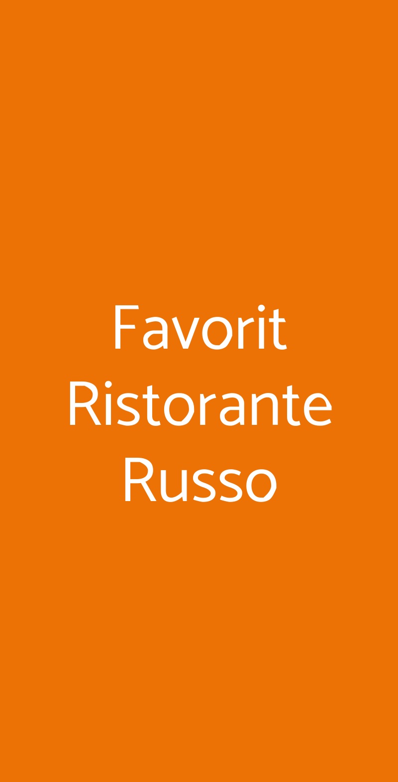 Favorit Ristorante Russo, Varedo