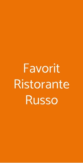 Favorit Ristorante Russo, Varedo