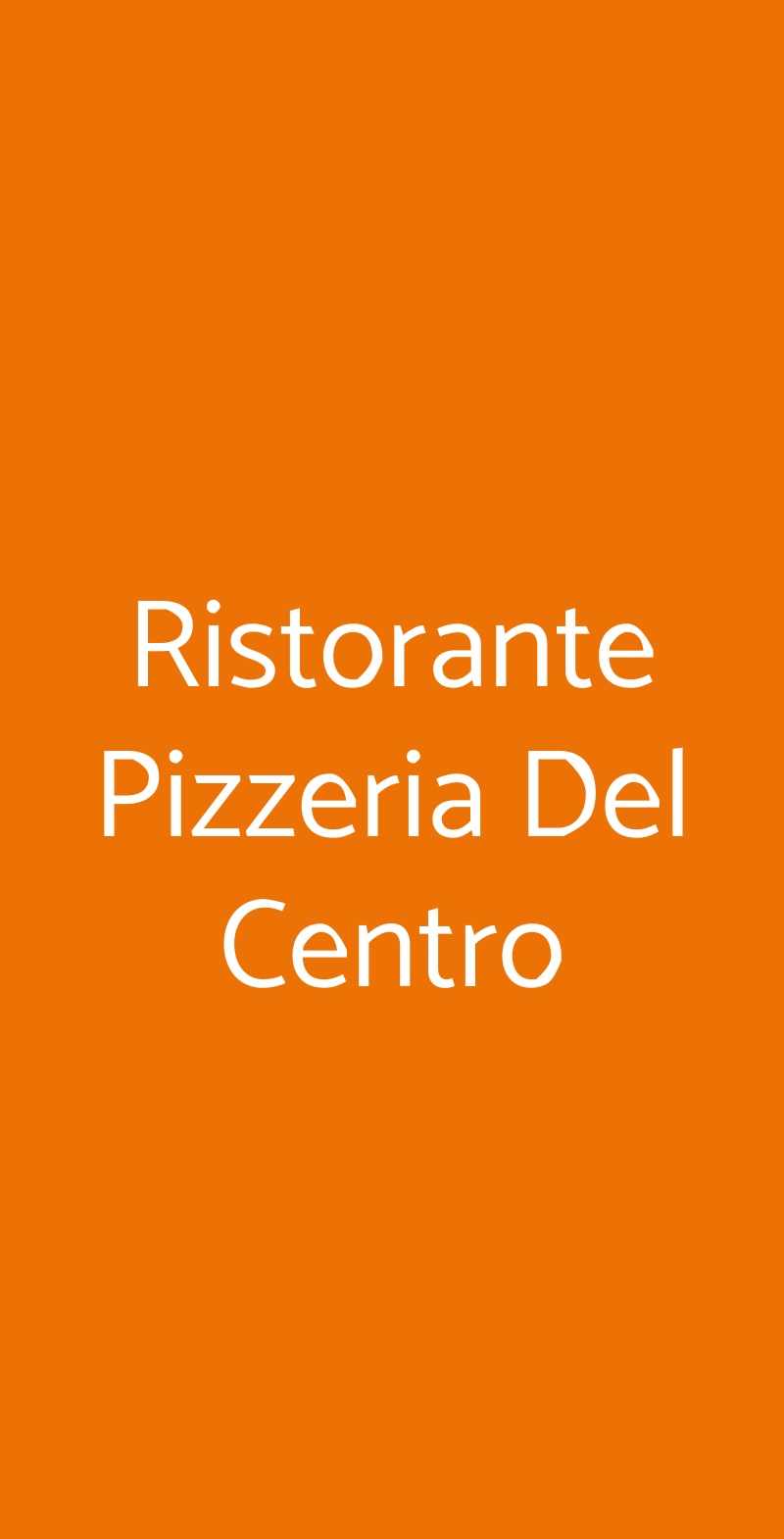 Ristorante Pizzeria Del Centro Monza menù 1 pagina
