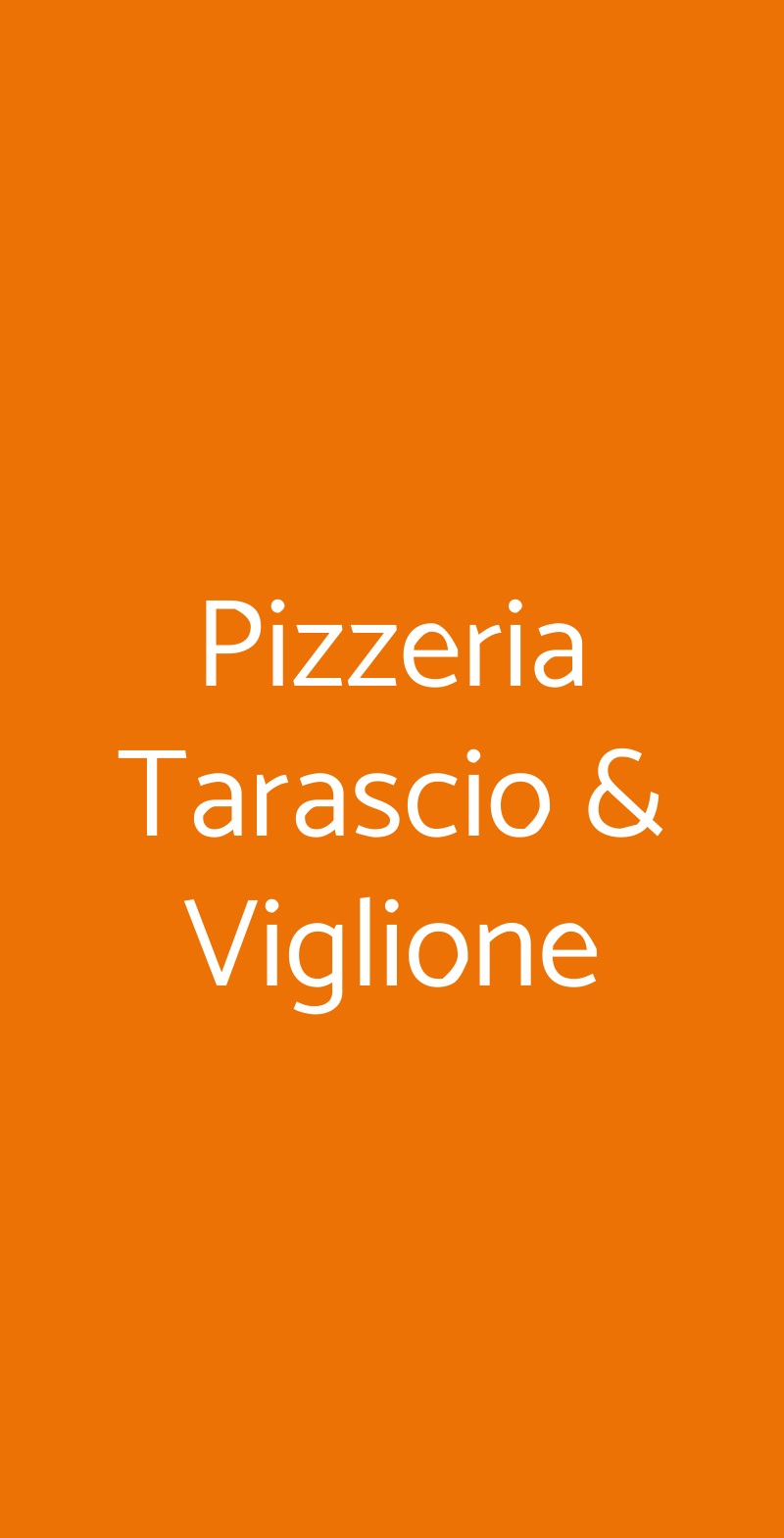 Pizzeria Tarascio & Viglione Napoli menù 1 pagina