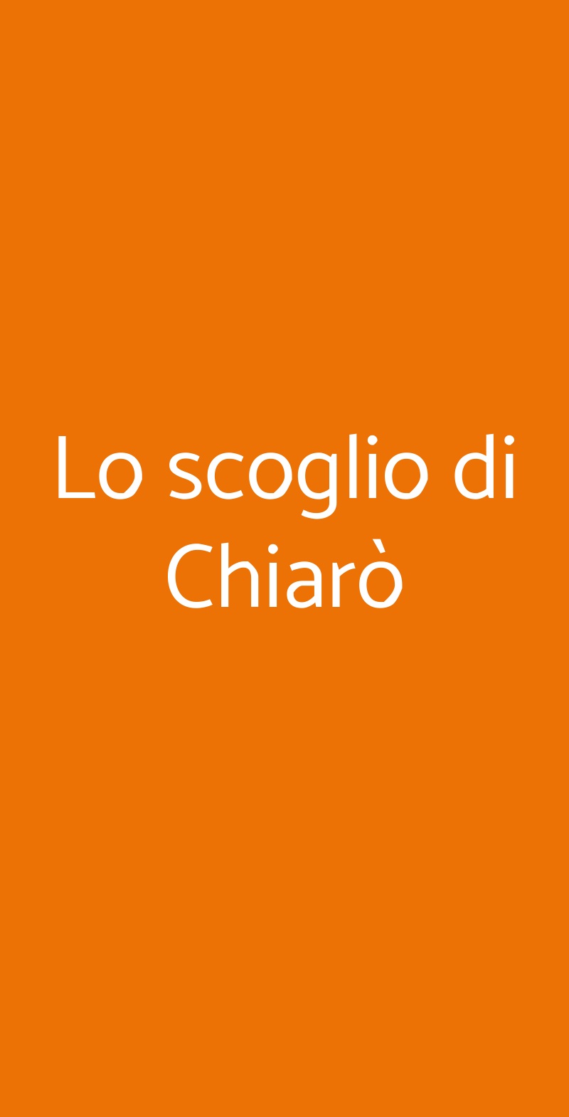 Lo scoglio di Chiarò Pozzuoli menù 1 pagina