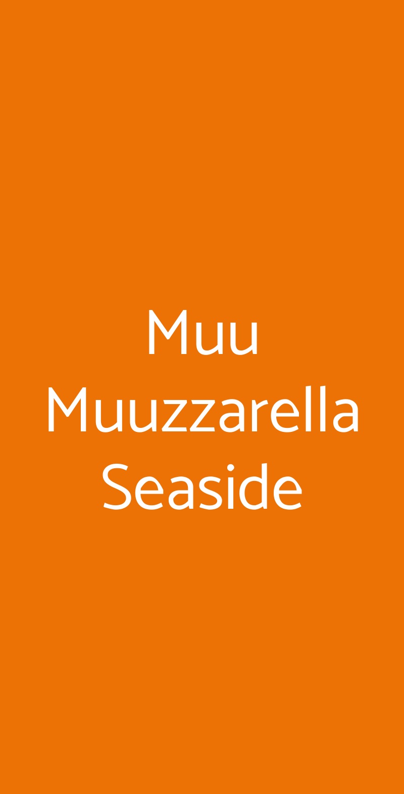 Muu Muuzzarella Seaside Napoli menù 1 pagina