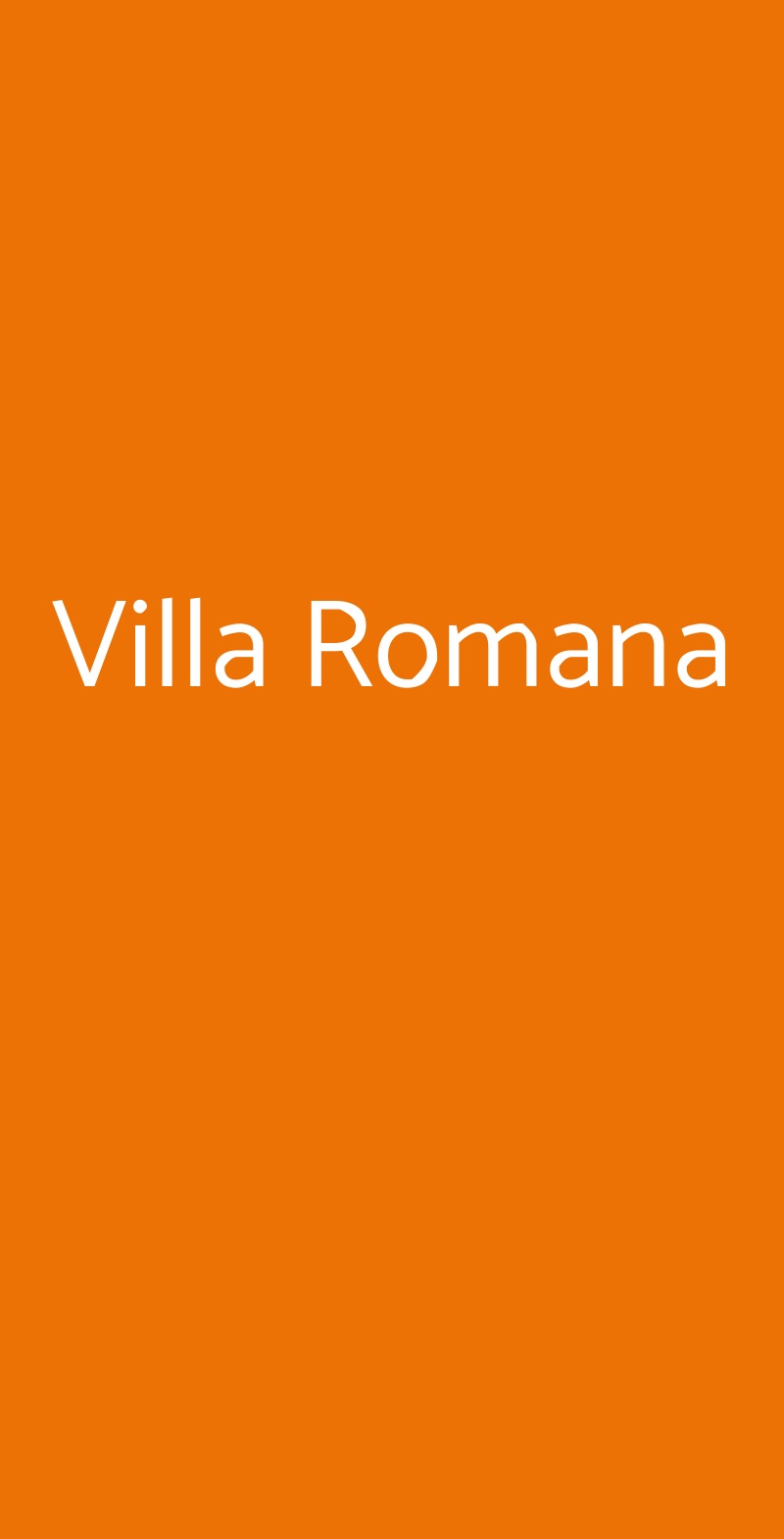 Villa Romana Pozzuoli menù 1 pagina