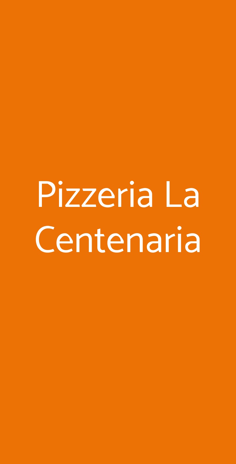 Pizzeria La Centenaria Napoli menù 1 pagina