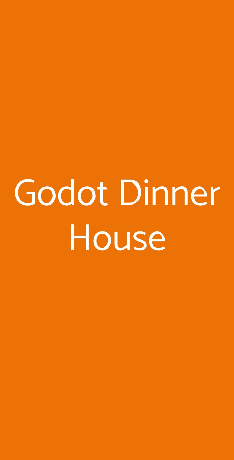 Godot Dinner House Napoli menù 1 pagina