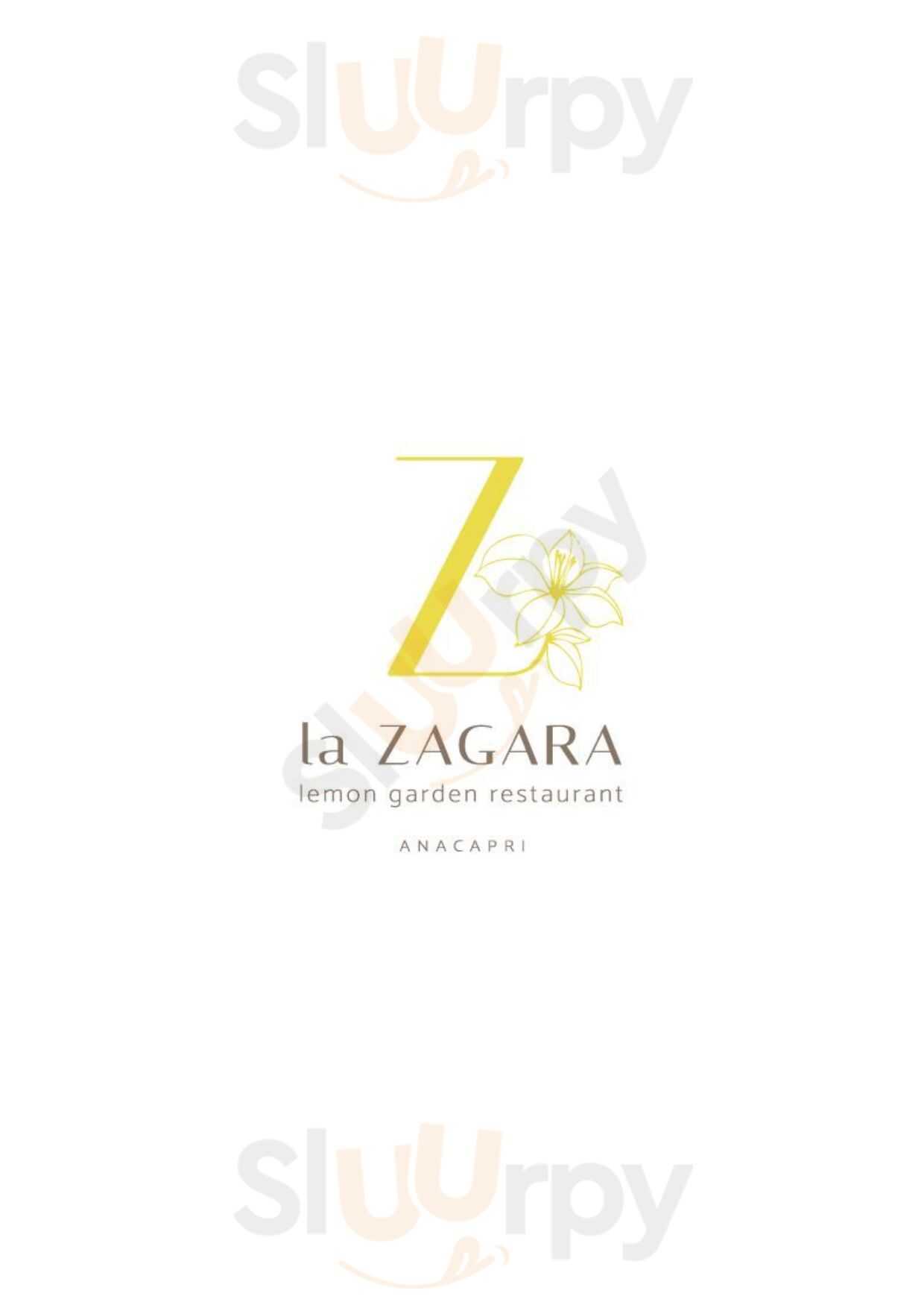 Vinoteca Della Zagara Anacapri menù 1 pagina