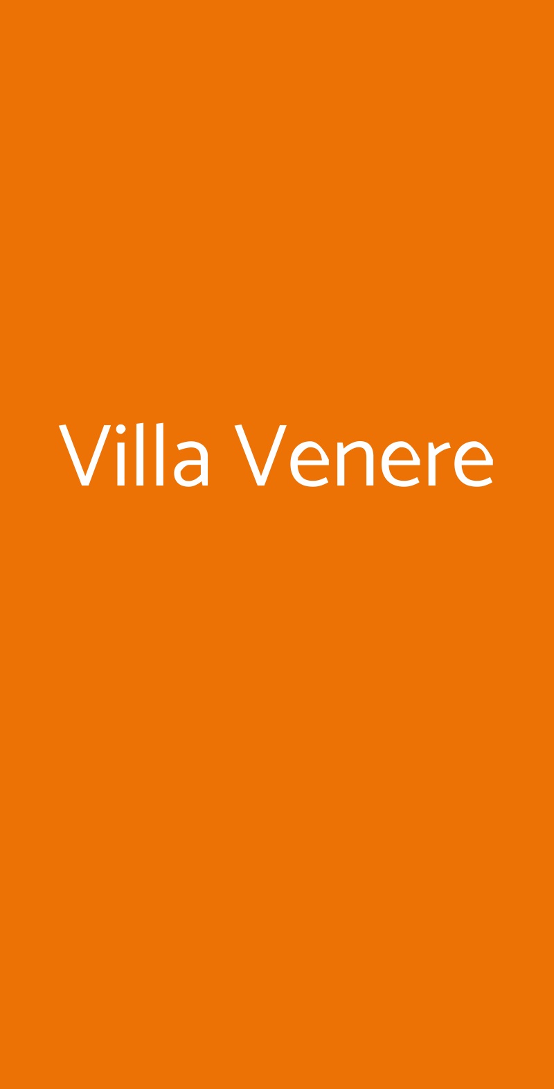 Villa Venere Terzigno menù 1 pagina