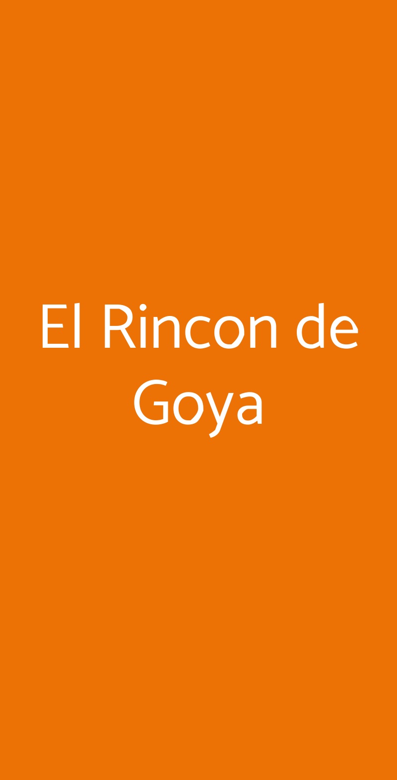 El Rincon de Goya Pozzuoli menù 1 pagina